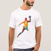 Colorful Handball Player T-shirt (Voorkant)