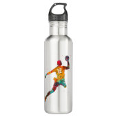 Colorful Handball Player Waterfles (Voorkant)