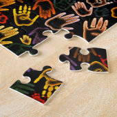 Colorful Handprint Legpuzzel (Zijkant)