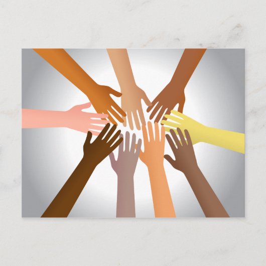 Colorful Hands Briefkaart (Voorkant)