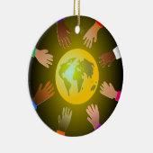 Colorful Hands Keramisch Ornament (Rechts)