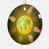 Colorful Hands Keramisch Ornament (Links)