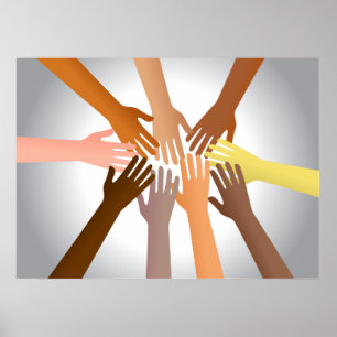 Colorful Hands Poster