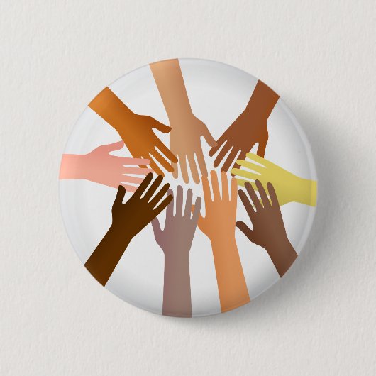 Colorful Hands Ronde Button 5,7 Cm (Voorkant)