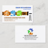 Colorful Handyman Tools Home Painter Visitekaartje (Voorkant / Achterkant)