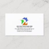 Colorful Handyman Tools Home Painter Visitekaartje (Achterkant)