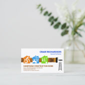Colorful Handyman Tools Home Painter Visitekaartje (Staand voorkant)