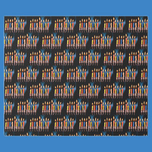 🕎 Colorful Hanukkah Menorah Cadeaupapier