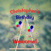 Colorful Happy Birthday Acrylic Sign