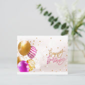 Colorful Happy Birthday-ballonnen Briefkaart (Staand voorkant)