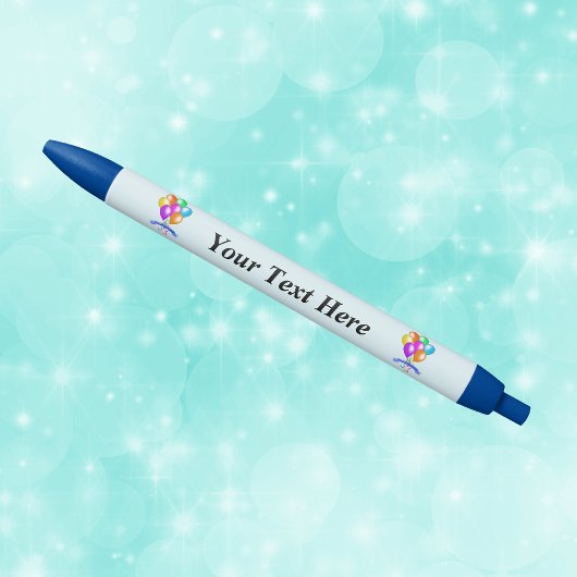 Colorful Happy Birthday Balloons Banner Party Zwarte Inkt Pen