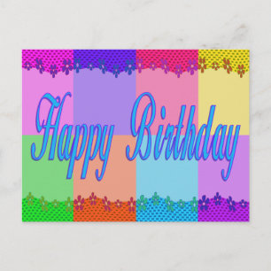 Colorful Happy Birthday Briefkaart