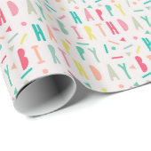 Colorful Happy Birthday Cadeaupapier (Rol Hoek)