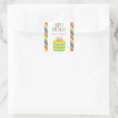 Colorful Happy Birthday Cake Gift Stickers (Tas)