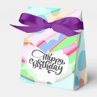 Colorful Happy Birthday Favor Box Bedankdoosjes