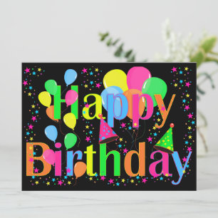 COLORFUL HAPPY BIRTHDAY KAART