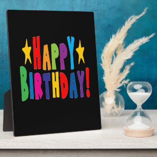 Colorful Happy Birthday Tekst Fotoplaat