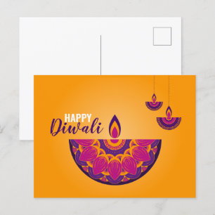 Colorful Happy Diwali-Briefkaart Briefkaart