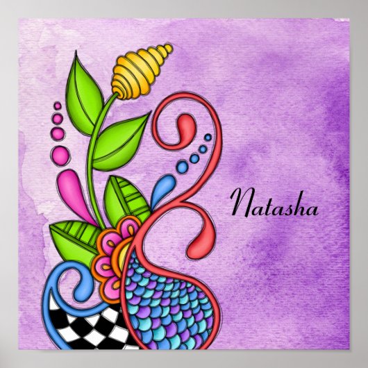 Colorful Happy Doodle-ontwerp Poster (Voorkant)