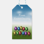 Colorful Happy Easter Eggs Cadeaulabel (Achterkant)