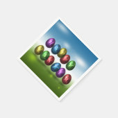 Colorful Happy Easter Eggs Servet (Hoek)