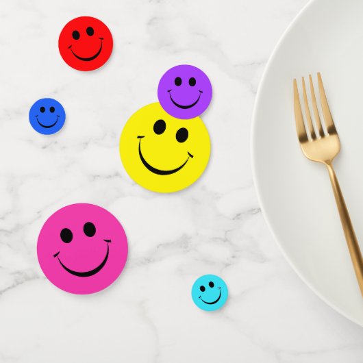 Colorful Happy Face Confetti (Groep)