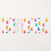 Colorful Happy Fish met bubbels Yogamat (Voorkant (horizontaal))