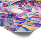 Colorful Happy Fluffy Vieux anglais Poster de chie (Coin)