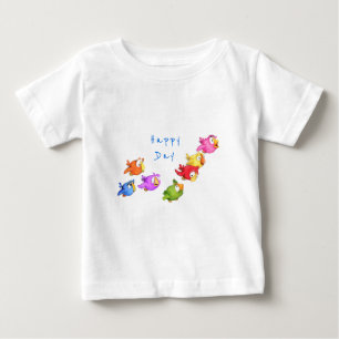 Colorful Happy Flying Birds - Cute Funny Sparrows
