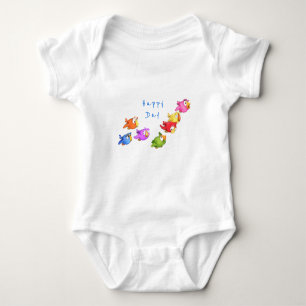 Colorful Happy Flying Birds - Cute Funny Sparrows  Romper