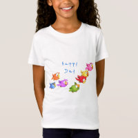 Colorful Happy Flying Birds - Cute Funny Sparrows