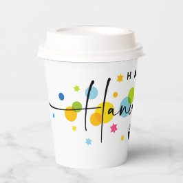 Colorful Happy Hanukkah  Papieren Bekers