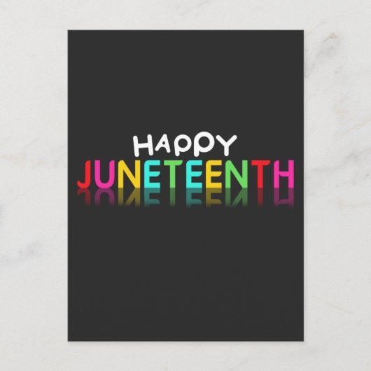 Colorful Happy Junetetiende Briefkaart (Voorkant)