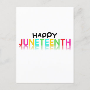 Colorful Happy Junetetiende Briefkaart