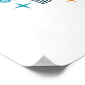 Colorful Happy Junetetiende Poster (Hoek)