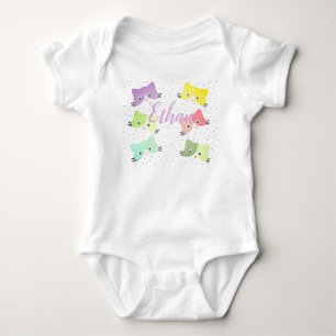 Colorful Happy Kittens-patroon Romper