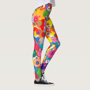 Colorful Happy Little Circles Original Artwork Leggings