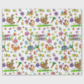 Colorful Happy Pasen Cadeaupapier (Vlak)