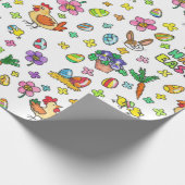 Colorful Happy Pasen Cadeaupapier (Hoek)