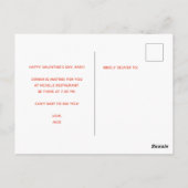 COLORFUL HAPPY VALENTINE'S DAG BRIEFKAART (Achterkant)