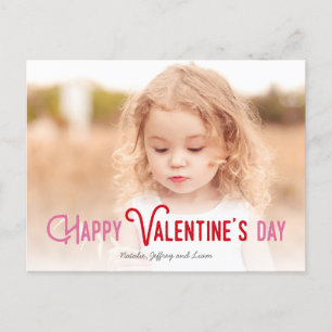 Colorful Happy Valentine's Day Full Photo Card Feestdagenkaart