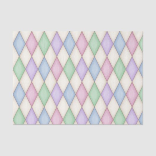 Colorful Harlequin Check Medieval Fairytale Tissuepapier (Voorkant)