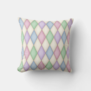 Colorful Harlequin Diamond Check Pattern Kussen