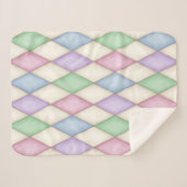 Colorful Harlequin Diamond Check Pattern Sherpa Deken (Voorkant (horizontaal))