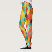 Colorful Harlequin Diamond Pattern-Leggings Leggings (Links)