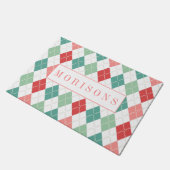 Colorful Harlequin Geometric Pattern Deurmat (Schuin)