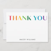 Colorful Hartelijk dank Kaart Gepersonaliseerde ar (Voorkant)