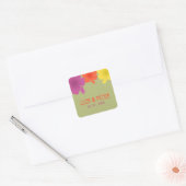 Colorful Hawaiian Hibiscus Wedding Stickers (Envelop)
