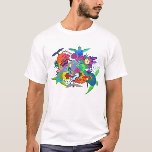 Colorful Hawaiian T-shirt Design (Voorkant)