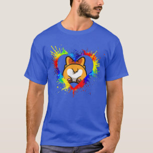 Colorful Heart Baby Corgi Dog Love-r Dad Mom, Boy T-shirt
